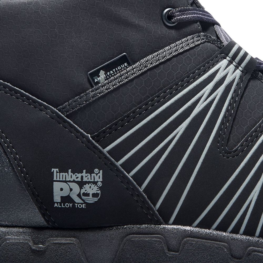 Botas de Trabajo Masculino - Timberland Pro® Powertrain Alloy Toe Esd Mid - ENGVJ4723 - Pretas